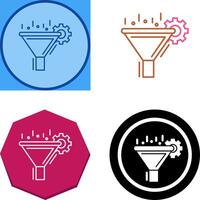 Filtering Icon Design vector