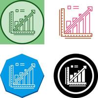 Line Graph Icon Design vector