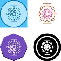Automated Process Icon Design vector