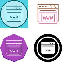 Www Icon Design vector