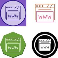 web navegador icono diseño vector