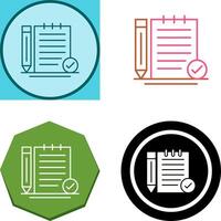 Check Notes Icon Design vector