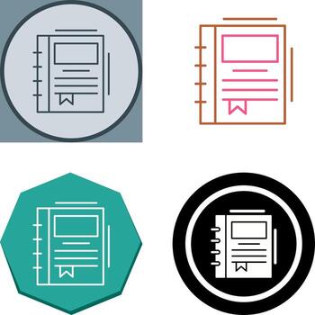 Spring Notebook Icon Design vector