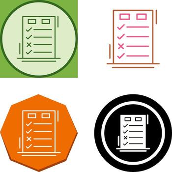 Today to Done CheckList Icon Design vector