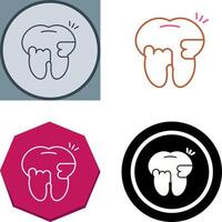 Toothache And Plaque Icon Design vector