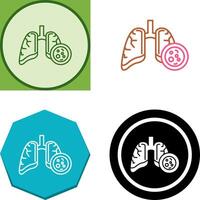 Lung Cancer Icon Design vector