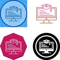 Online Learning Icon Design vector