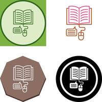 Online Learning Icon Design vector