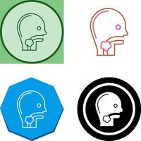 Throat Cancer Icon Design vector