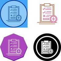 Medical Examination List Icon Design vector