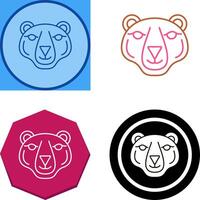 Polar Bear Icon Design vector