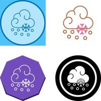 Snow Fall Icon Design vector