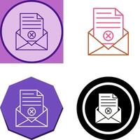 Rejection Of A Letter Icon Design vector