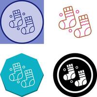 Winter Socks Icon Design vector