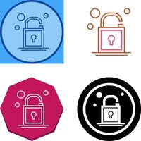 Open Lock Icon Design vector