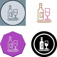 White Wine Icon Design vector