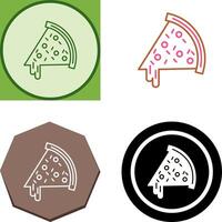 Pizza rebanada icono diseño vector