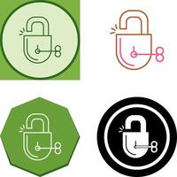 Unlock Icon Design vector