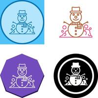 Snowman Icon Design vector