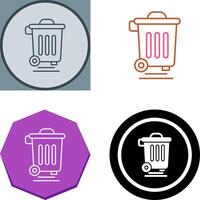 Dustbin Icon Design vector