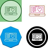 Chat and Laptop Icon Design vector