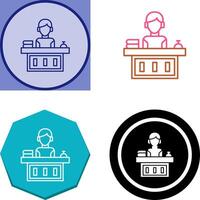 Office Reception Icon Design vector