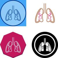 Lungs Icon Design vector