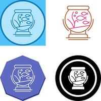 Fishbowl Icon Design vector