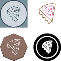 Pizza rebanada icono diseño vector