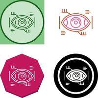 Eye Recongnition Icon Design vector