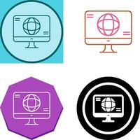 Monitor Icon Design vector