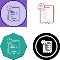 Bill Icon Design vector