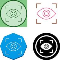 Eye Scan Icon Design vector