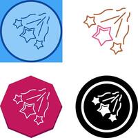 Falling Stars Icon Design vector