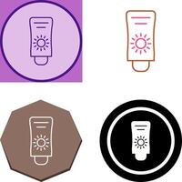 Sun Cream Icon Design vector
