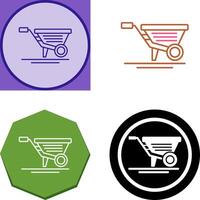 Wheelbarrow Icon Design vector