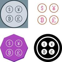 Currency Symbols Icon Design vector