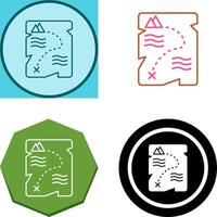 Treasure Map Icon Design vector