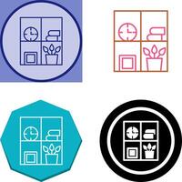 Bookshelf Icon Design vector