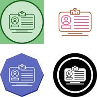 Id Card Icon Design vector