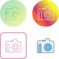 Unique DSLR Camera Icon Design vector