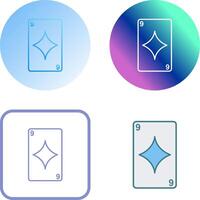 Diamonds Card Icon Design vector