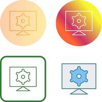 Computer Settings Icon Design vector