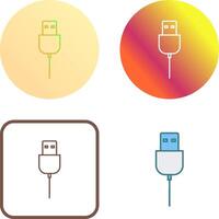 único USB cable icono diseño vector