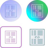 Piece of Code Icon Design vector