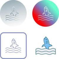 Dangerous Shark Icon Design vector