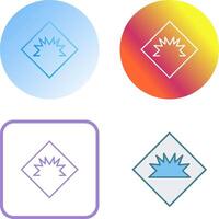 Danger of Welding Flash Icon Design vector