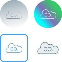 Carbon Dioxide Icon Design vector