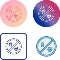 No Food or Drinks Icon Design vector