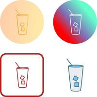 Iced Coffee Icon Design vector